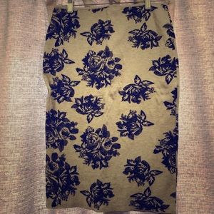Cotton floral-skirt